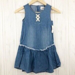 HUDSON Jeans Girls Lulu Lace-Up Chambray Dress 